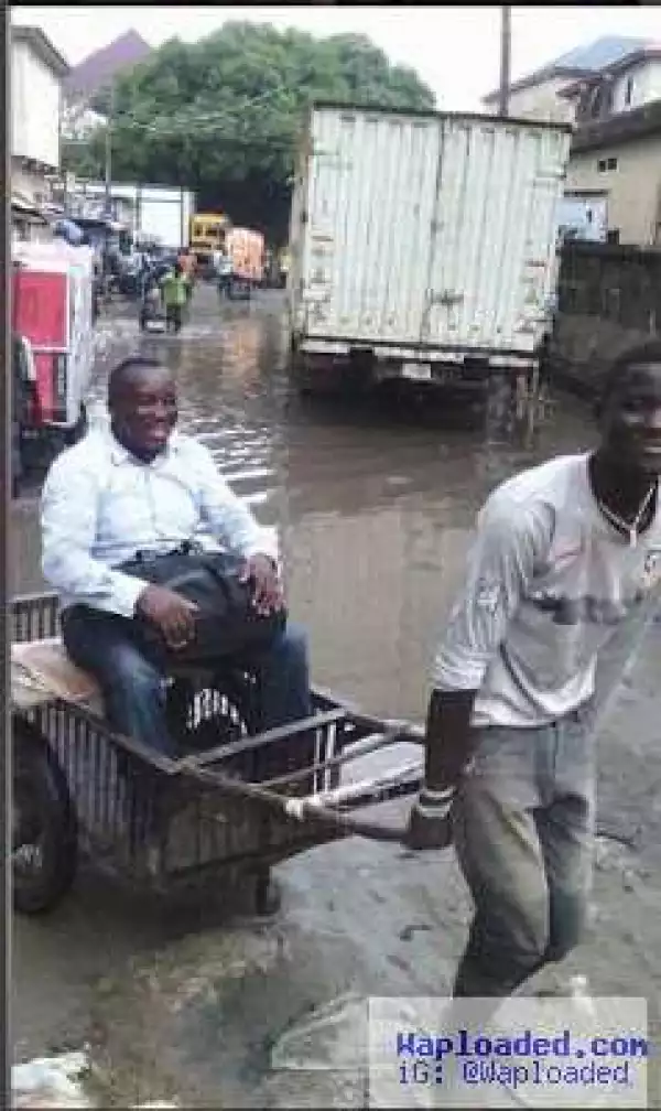 Residents now use carts as a means of transportation due horrible road in Alaba, Lagos